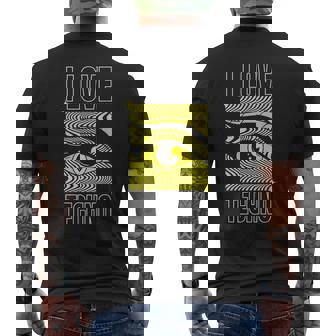 I Love Techno Raver Edm Festival Fiesta Clubbing Raving Camiseta Hombre Estampado Espalda - Regaloses