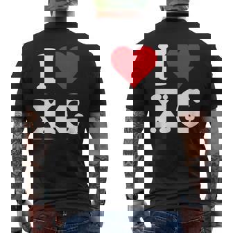 I Love Xg Initials I Heart XG First Last Name X G メンズTシャツ バックプリント - Kawaiitshirt