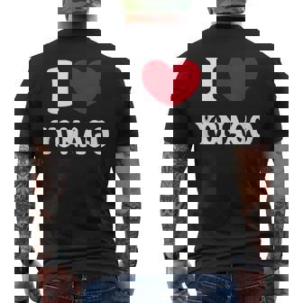 I Love Yonago アイラブ米子 メンズTシャツ バックプリント - Kawaiitshirt