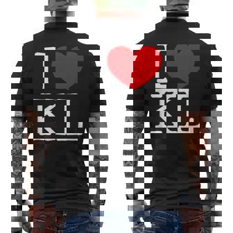 I Love ハート Kl メンズTシャツ バックプリント - Kawaiitshirt