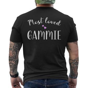 Most Loved Gammie Cute Hearts Men's T-shirt Back Print - Thegiftio UK