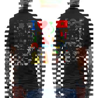 I Loveietnam手描き ベトナムのランドマーク、旗、地図 メンズTシャツ バックプリント - Kawaiitshirt