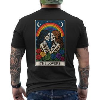 The Lovers Lesbian Tarot Card Men's T-shirt Back Print - Thegiftio UK