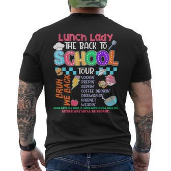 Lunch Lady Back To School Tour Cafeteria Crew Men's T-shirt Back Print - Thegiftio UK