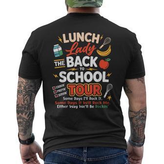 Lunch Lady Back To School Tour Food Humor Cafeteria Men's T-shirt Back Print - Thegiftio