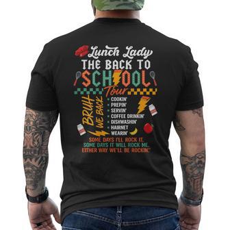 Lunch Lady Back To School Tour Men's T-shirt Back Print - Thegiftio UK