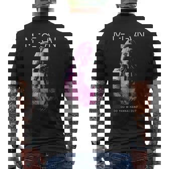 M3gan ハングアウトしたいですか メンズTシャツ バックプリント - Kawaiitshirt