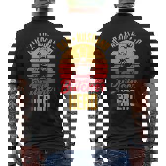 Macellaio Macelleria Carni Papa Marito Macellaio Angus T-shirt da uomo con stampa posteriore - Novitaregali