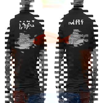 Madai 真鯛 マダイ 魚好き 願掛け 釣り好き 海釣り 趣味 おもしろ 寿司ネタ 趣味釣り 船釣り 釣り メンズTシャツ バックプリント - Kawaiitshirt