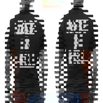 Made In Hell 面白いことわざ皮肉なノベルティ クール メンズTシャツ バックプリント - Kawaiitshirt