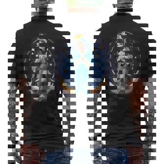 Madre María Reina Del Universo Madre De Jesús Lindo Católico Camiseta Hombre Estampado Espalda - Regaloses