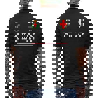 Maglia MilanportCalcio Bandiera Calcio T-shirt da uomo con stampa posteriore - Novitaregali