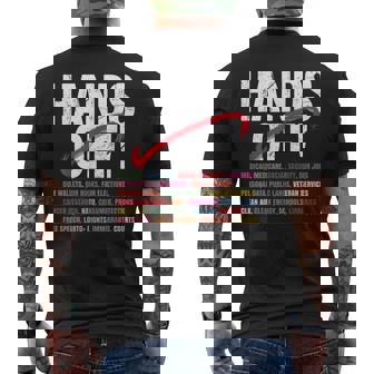 Mains Off Hands Off T-shirt imprimé au dos - Cadeauxyz