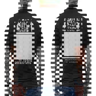 Malle Freunde Bitte Unterschreiben Mallorca Party Holiday T-Shirt mit Rückendruck - Seseable