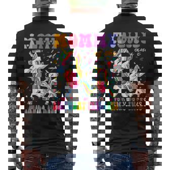 Mamá Del Cumpleañero Princesa Niña Pinchando Unicornios Familia Camiseta Hombre Estampado Espalda - Regaloses