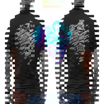 You Matter Semicolon Heart Wear Teal & Purple Mental Health Men's T-shirt Back Print | Mazezy