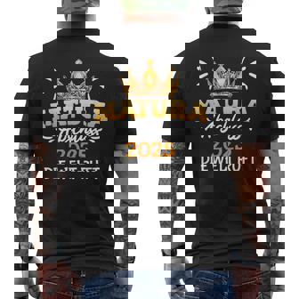 Matura Abschluss 2025 Die Welt Ruft Lustiges Matura T-Shirt mit Rückendruck - Geschenkecke