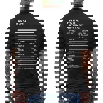 Mayu 栄養成分表示 メンズTシャツ バックプリント - Kawaiitshirt