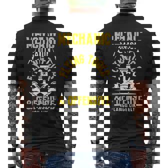 Mechanic Caution Flying Tools 自動車整備士 メンズTシャツ バックプリント - Kawaiitshirt