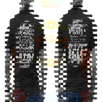 Meemaw ひまわり 好きな人 Call Me Meemaw メンズTシャツ バックプリント - Kawaiitshirt