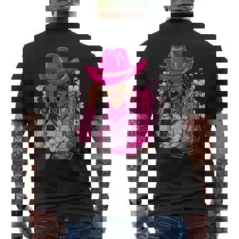 Melanin Cowgirl Western Boots Afro Western Rodeo Men's T-shirt Back Print - Thegiftio