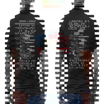 Memorial Day Is For Them Veteran's Day Is For Me Usa Flag Men's T-shirt Back Print | Mazezy