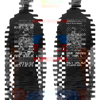 Memorial Day Is For Them Veteran's Day Is For Me Veteran Day Men's T-shirt Back Print - Monsterry