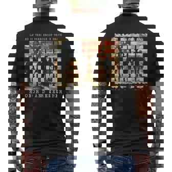 Memorial Day Remember Honor Vintage Patriotic American Flag Men's T-shirt Back Print | Mazezy