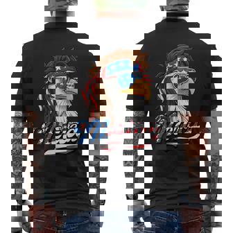 Merica Usa American Flag Bald Eagle 4Th Of July Patriotic Men's T-shirt Back Print - Monsterry