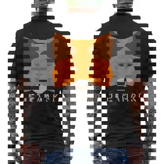 Metamask Fox 安全な暗号財布 Altcoin トークン交換 メンズTシャツ バックプリント - Kawaiitshirt