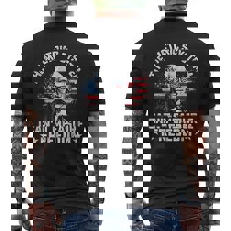 The Metric System Can't Measure Freedom 4Th Of July Men's T-shirt Back Print - Thegiftio UK