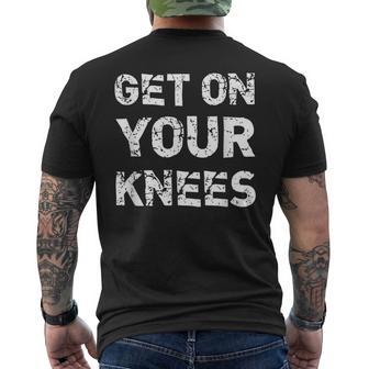 Mettiti In Ginocchio Bdsm Dominant Master Kink Fetish T-shirt da uomo con stampa posteriore - Novitaregali
