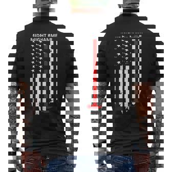 Midnight Hammer B-2 Stealth Jet Operation Usa Flag Men's T-shirt Back Print | Mazezy