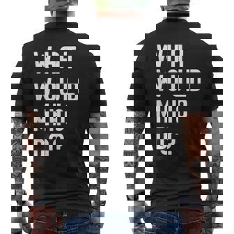 Miho ならどうするだろうか メンズTシャツ バックプリント - Kawaiitshirt