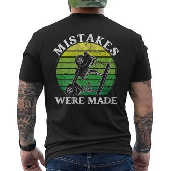 Mistakes Were Made Golfcart Golfing Dad Men Men's T-shirt Back Print - Thegiftio UK