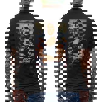 Mona Lisa 上腕二頭筋 ボディービル ジム ワークアウト 面白い モナリザ メンズTシャツ バックプリント - Kawaiitshirt