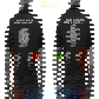 Money Is Calling Est L'une Des Citations D'argent Drôles Et Des Mèmes Amusantsur L'argent T-shirt imprimé au dos - Cadeauxyz