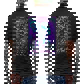 The Monster Frankenstein And Bride The Lovers Tarot Card Men's T-shirt Back Print - Monsterry