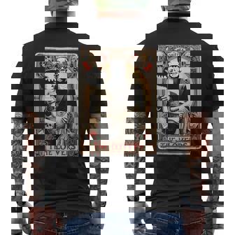 The Monster Frankenstein And Bride The Lovers Tarot Card Men's T-shirt Back Print - Seseable
