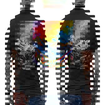 Montañas Abstracto Colorido Pintura Naturaleza Arte Montañas Camiseta Hombre Estampado Espalda - Regaloses