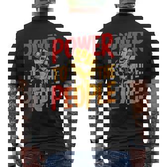 Motivación Inspirada En El Puño Retro Power To The People Camiseta Hombre Estampado Espalda - Regaloses