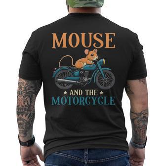 The Mouse And The Motorcycle Cute Biker Animal Men's T-shirt Back Print - Thegiftio UK