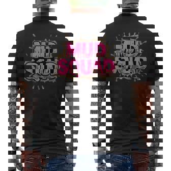 Mud Squad Pink Women's Mud Run Team Mudder Running Ladie Men's T-shirt Back Print - Thegiftio
