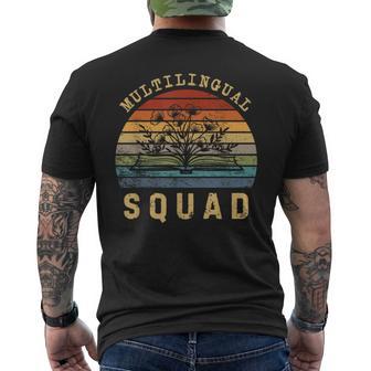 Multilingual Squad International Teach Language Literacy Day Men's T-shirt Back Print - Thegiftio UK
