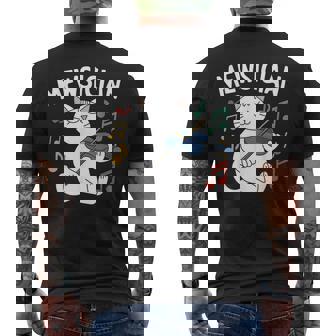 Músico Gato Divertido Gatito Tocandoiolín Instrumento Musical Camiseta Hombre Estampado Espalda - Regaloses