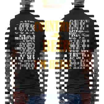 Musique Country Musique Country Et Bière C'est Pourquoi Jeuis Là T-shirt imprimé au dos - Cadeauxyz