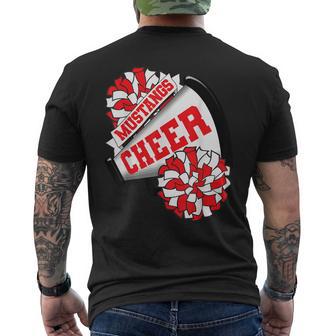 Mustangs Cheer Back To School Cheerleading Spirit R Men's T-shirt Back Print - Thegiftio UK