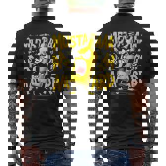 Mustard Bottle Scream Condiment Rap Humor Men's T-shirt Back Print | Mazezy