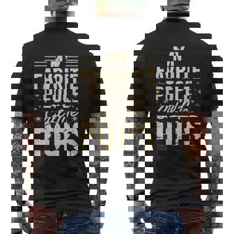 My Favorite People Call Me Pops Fathers Day メンズTシャツ バックプリント - Kawaiitshirt