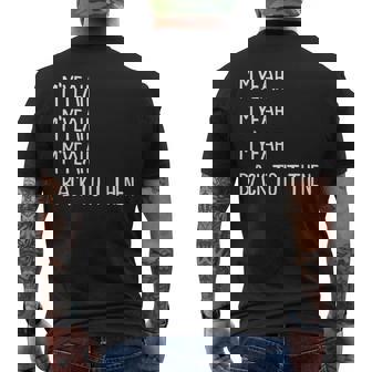 M'yeah Back To It Then Meme Trend Present Chit Fun Men's T-shirt Back Print - Thegiftio